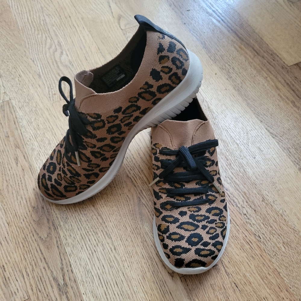 Leopard Skechers-only worn inside